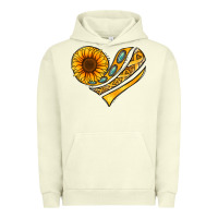 Pigment Pistachio Childhood Cancer Awareness heart Urban Hoodie - NancyCooperArtShop