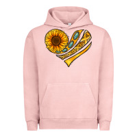 Pigment Salmon Childhood Cancer Awareness heart Urban Hoodie - NancyCooperArtShop
