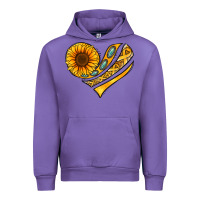 Tulip Childhood Cancer Awareness heart Urban Hoodie - NancyCooperArtShop