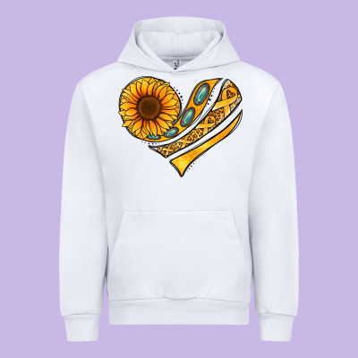 Childhood Cancer Awareness Heart Urban Hoodie Designed By Nancycooperartshop