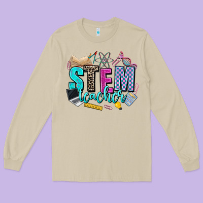 Stem Teacher Long Sleeve Tee Designed By Adodesignshop