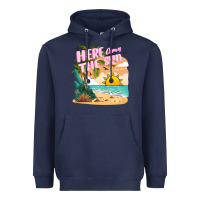 Navy here comes the sun Heavyweight Hoodie - JahusDesignShop