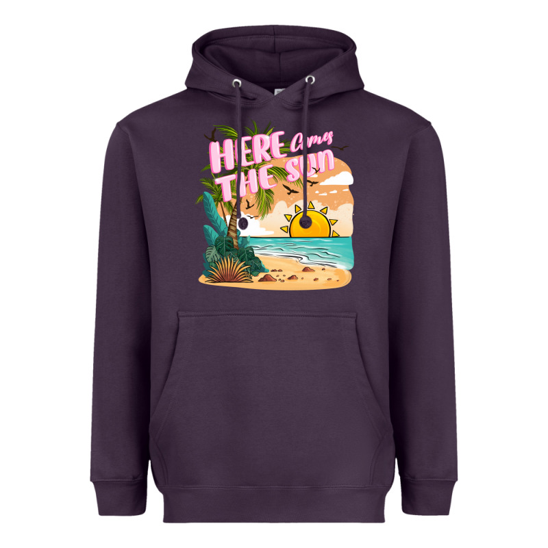 Here Comes The Sun Heavyweight Hoodie by JahusDesignShop | Teevron