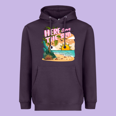 Here Comes The Sun Heavyweight Hoodie Designed By Jahusdesignshop