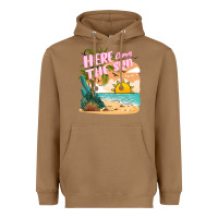 Toasted Coconut here comes the sun Heavyweight Hoodie - JahusDesignShop