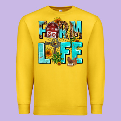 Farm Life Premium Sweatshirt Designed By Adodesignshop
