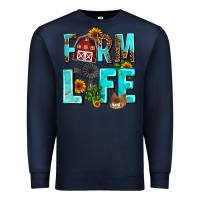 Navy farm life Premium Sweatshirt - AdoDesignShop