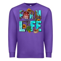 Purple farm life Premium Sweatshirt - AdoDesignShop