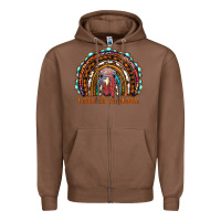 Chestnut gobble till you wobble thanksgiving rainbow Zipper Hoodie - RanaPortraitStore