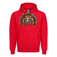 Red gobble till you wobble thanksgiving rainbow Zipper Hoodie - RanaPortraitStore