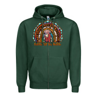 Sports Green gobble till you wobble thanksgiving rainbow Zipper Hoodie - RanaPortraitStore
