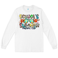 White school's out for summer teacher life Long Sleeve Tee - Zillion Design Studio