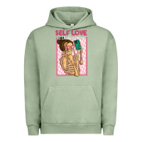 Pigment Oil Green self love is the best love Urban Hoodie - MaliasSmallBusiness