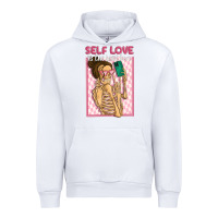 White self love is the best love Urban Hoodie - MaliasSmallBusiness