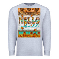 Heather Grey Hello fall Premium Sweatshirt - Artiststas