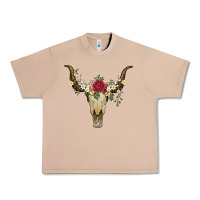 Burro bull skull with rose and flowers Urban Heavy Tee - Artiststas
