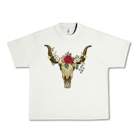 Pistachio bull skull with rose and flowers Urban Heavy Tee - Artiststas