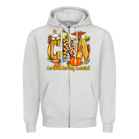 Dove Grey fall cna certified nursing assistant Zipper Hoodie - Zillion Design Studio