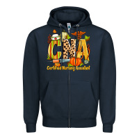 Navy fall cna certified nursing assistant Zipper Hoodie - Zillion Design Studio