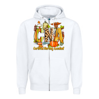 White fall cna certified nursing assistant Zipper Hoodie - Zillion Design Studio