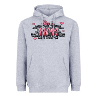 Heather Grey she is mom compliment words Heavyweight Hoodie - JahusDesignShop