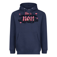 Navy she is mom compliment words Heavyweight Hoodie - JahusDesignShop