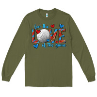 Army Green for the love of the game hockey Long Sleeve Tee - texasbilliewilder