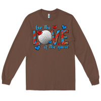 Chestnut for the love of the game hockey Long Sleeve Tee - texasbilliewilder