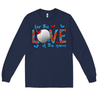 Navy for the love of the game hockey Long Sleeve Tee - texasbilliewilder