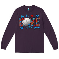 Plum for the love of the game hockey Long Sleeve Tee - texasbilliewilder