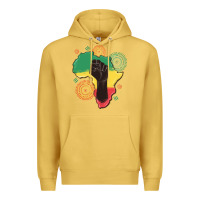 Antique Gold africa map Premium Hoodie - MaliasSmallBusiness