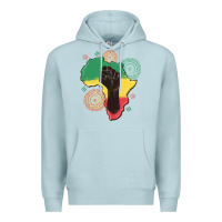 Blue Mist africa map Premium Hoodie - MaliasSmallBusiness