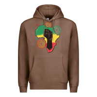 Chestnut africa map Premium Hoodie - MaliasSmallBusiness