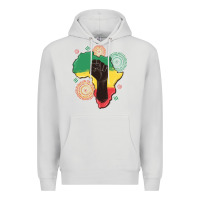 Dove Grey africa map Premium Hoodie - MaliasSmallBusiness