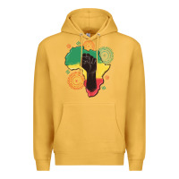 Mustard africa map Premium Hoodie - MaliasSmallBusiness