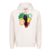 Pale Pink africa map Premium Hoodie - MaliasSmallBusiness