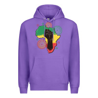 Purple africa map Premium Hoodie - MaliasSmallBusiness