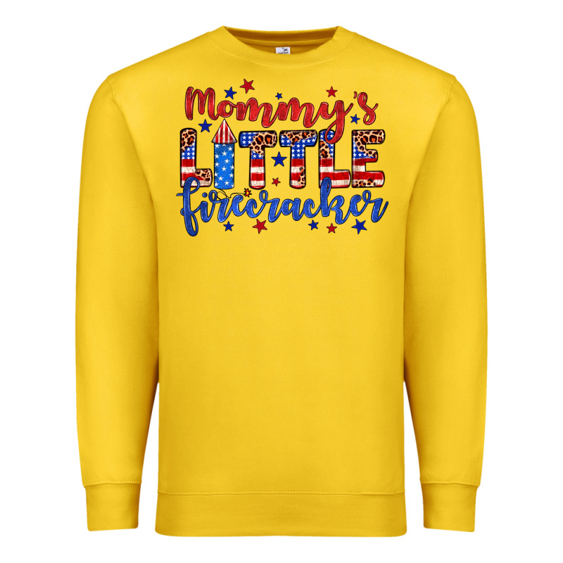 Mommy’s Little Firecracker Premium Sweatshirt by JahusDesignShop | Teevron