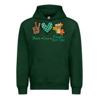 Forest Green Peace love pumpkin spice latte Urban Hoodie - NancyCooperArtShop