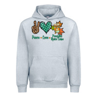 Heather Grey Peace love pumpkin spice latte Urban Hoodie - NancyCooperArtShop