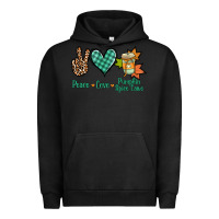 Pigment Black Peace love pumpkin spice latte Urban Hoodie - NancyCooperArtShop
