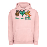 Pigment Salmon Peace love pumpkin spice latte Urban Hoodie - NancyCooperArtShop