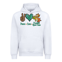 White Peace love pumpkin spice latte Urban Hoodie - NancyCooperArtShop