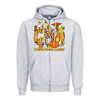 Heather Grey fall cma certified medical assistant Zipper Hoodie - Zillion Design Studio