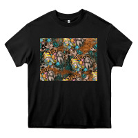Black easter pattern Heavy Core Tee - CowhideDigitalArt