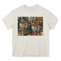 Cream easter pattern Heavy Core Tee - CowhideDigitalArt