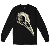 Black Raven Skull Long Sleeve Tee - RanaPortraitStore