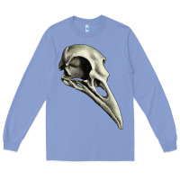 Colony Blue Raven Skull Long Sleeve Tee - RanaPortraitStore