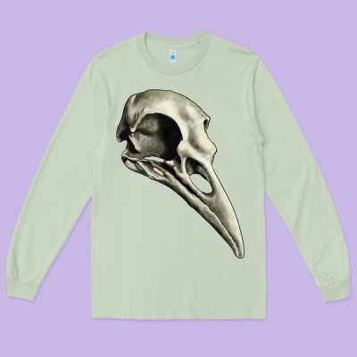 Long Sleeve Tee Raven Skull