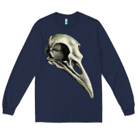 Navy Raven Skull Long Sleeve Tee - RanaPortraitStore